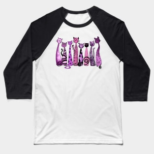 Pink cats Baseball T-Shirt